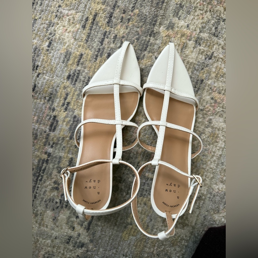 Women's White faux leather Strappy Sandals - Picture 5 of 7